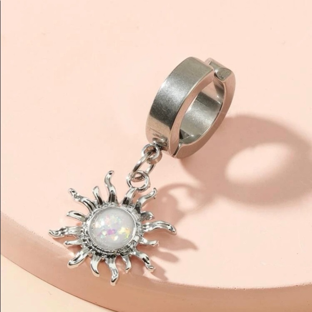 Sun decor clip on belly ring